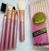 Kit Pincéis para Maquiagem Rosa